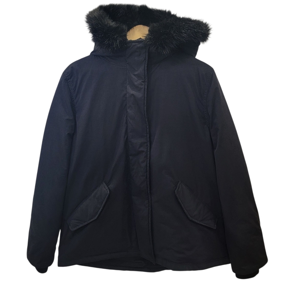 Aritzia Wilfred Mont Blanc Short Parka Goose Down Black Winter Jacket Women’s M - Picture 4 of 17